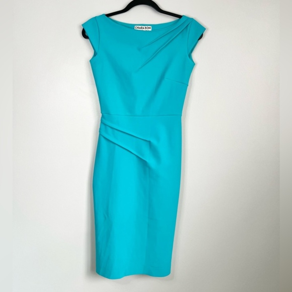 Chiara Boni Size 40 • Bright Blue Sheath Dress.